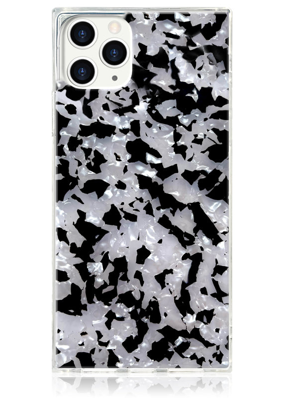 SQUARE® Black & White Tortoise Shell iPhone Case