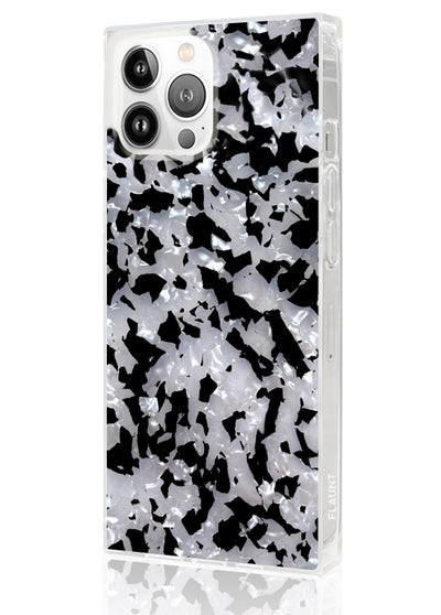 Black and White Shell Square iPhone Case #iPhone 13 Pro