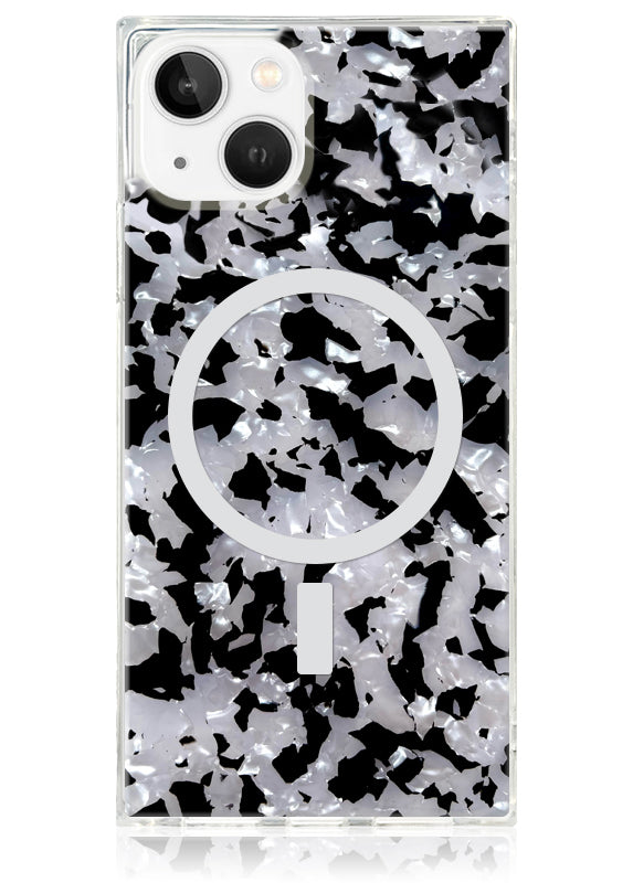 SQUARE® Black & White Tortoise Shell iPhone Case