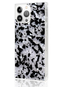 ["Black", "and", "White", "Shell", "Square", "iPhone", "Case", "#iPhone", "14", "Pro"]