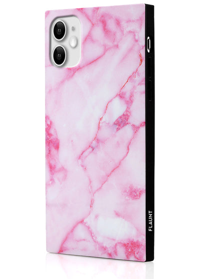 Pink Marble Square Phone Case #iPhone 11