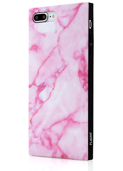 Pink Marble Square Phone Case #iPhone 7 Plus / iPhone 8 Plus