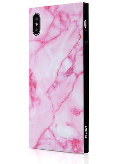 Pink Marble Square Phone Case #iPhone XS Max
