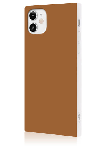 Nude Caramel Square iPhone Case #iPhone 12 Mini
