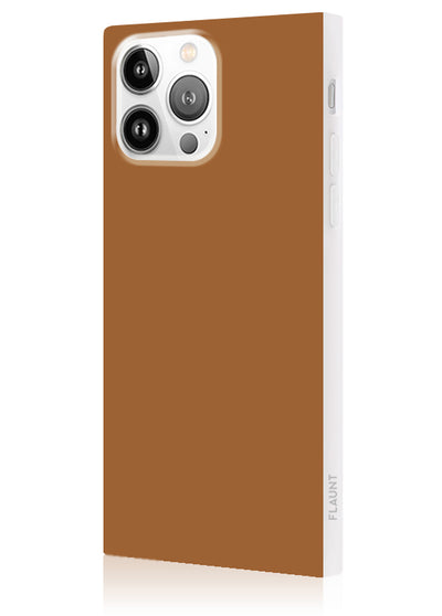 Nude Caramel Square iPhone Case #iPhone 14 Pro Max + MagSafe