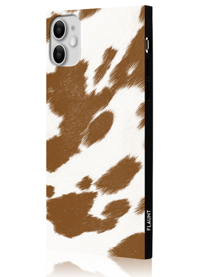 Tan Cow Square Phone Case #iPhone 11
