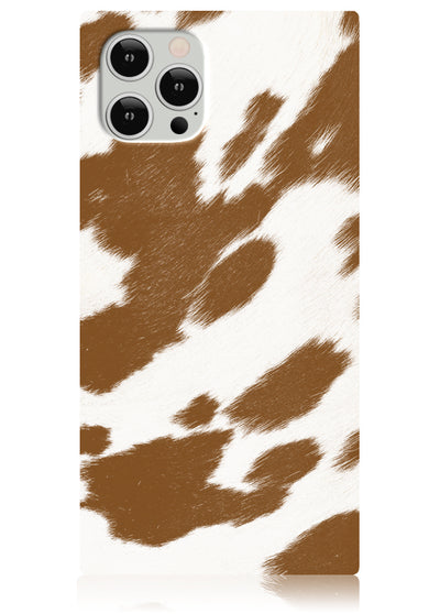 Tan Cow Square iPhone Case #iPhone 12 / iPhone 12 Pro