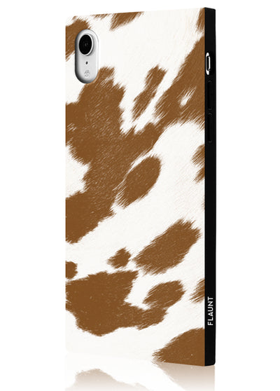 Tan Cow Square Phone Case #iPhone XR