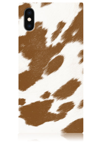 Tan Cow Square iPhone Case #iPhone X / iPhone XS