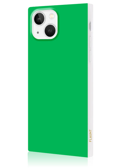 Emerald Green Square iPhone Case #iPhone 14 Plus