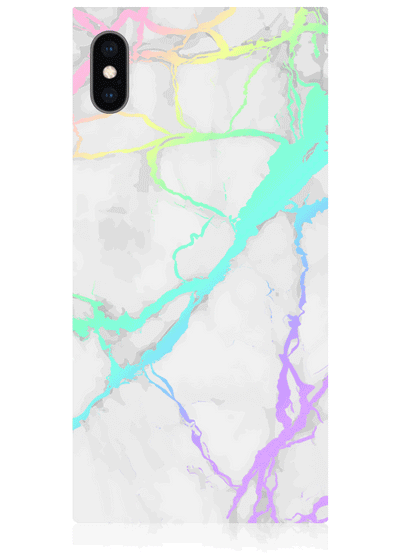 Holographic Marble Square iPhone Case #iPhone XS Max