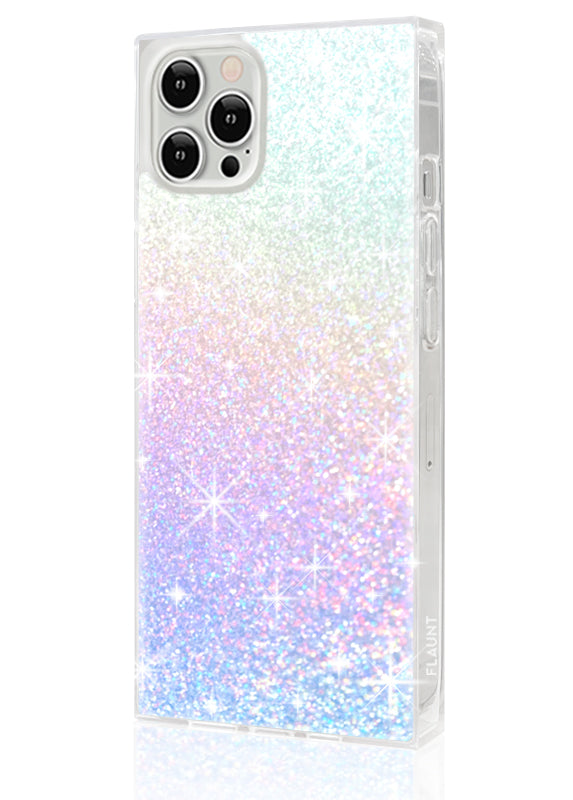 Iridescent Glitter SQUARE iPhone Case | FLAUNT