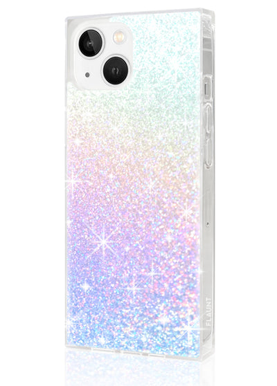 Iridescent Glitter Square iPhone Case #iPhone 14 Plus