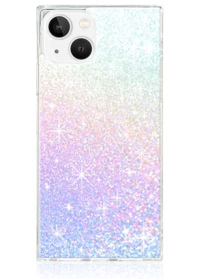 Iridescent Glitter Square iPhone Case #iPhone 14 Plus