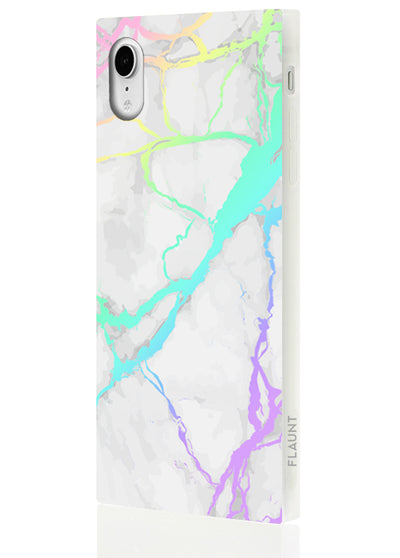 Holo Marble Square Phone Case #iPhone XR