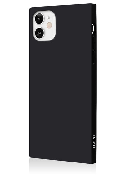 Matte Black Square Phone Case #iPhone 12 Mini