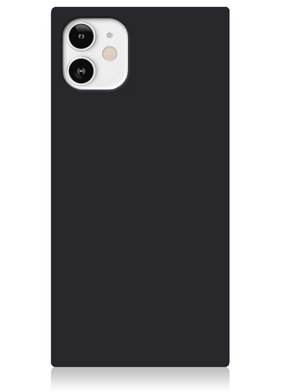Matte Black Square iPhone Case #iPhone 12 Mini