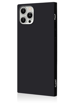 Matte Black Square iPhone Case #iPhone 12 Pro Max