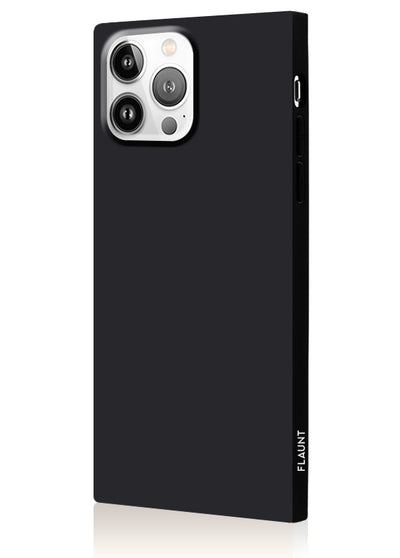 Matte Black Square iPhone Case #iPhone 13 Pro Max + MagSafe