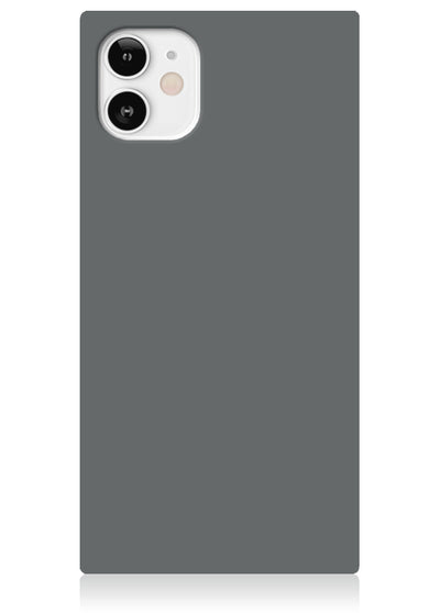 Matte Gray Square iPhone Case #iPhone 12 Mini