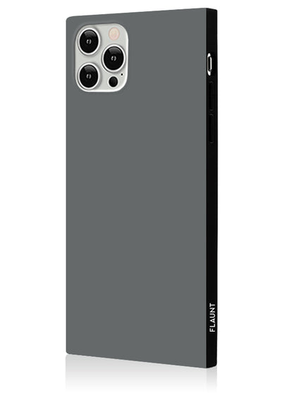 Matte Gray Square iPhone Case #iPhone 12 / iPhone 12 Pro