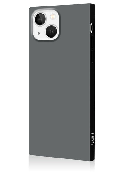 Matte Gray Square iPhone Case #iPhone 13 Mini