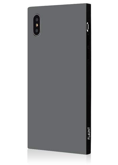 Matte Gray Square iPhone Case #iPhone XS Max