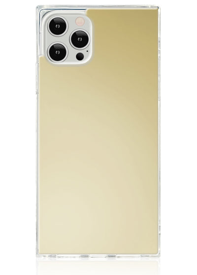 Metallic Gold Mirror Square iPhone Case #iPhone 12 / iPhone 12 Pro