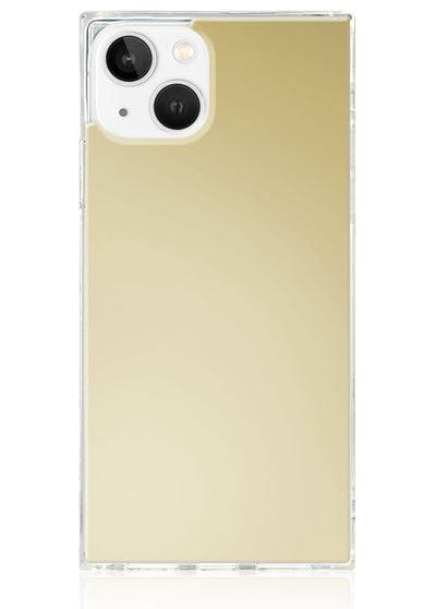 Metallic Gold Mirror Square iPhone Case #iPhone 14 Plus