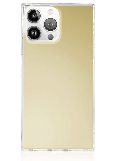 Metallic Gold Mirror Square iPhone Case #iPhone 14 Pro Max