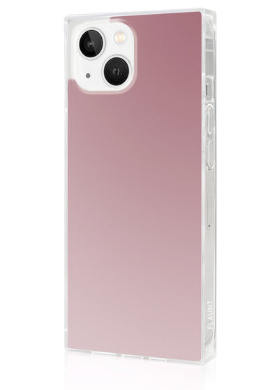 Metallic Rose Mirror Square iPhone Case #iPhone 14