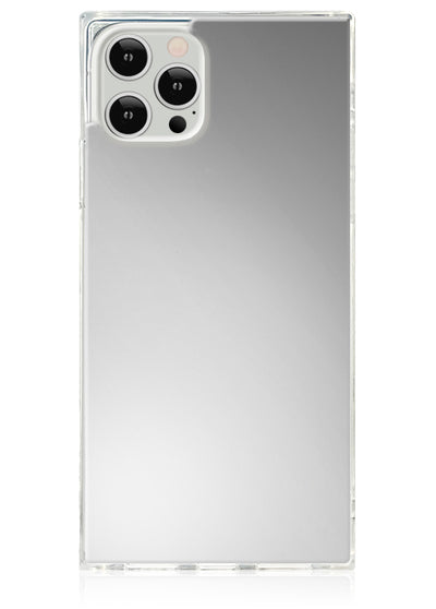 Metallic Silver Square iPhone Case #iPhone 12 Pro Max