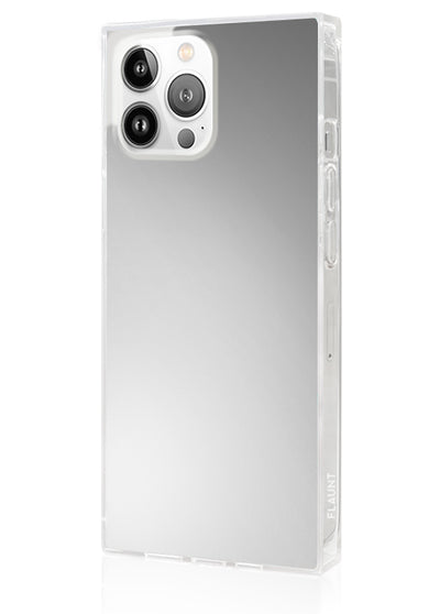 Metallic Silver Square iPhone Case #iPhone 13 Pro