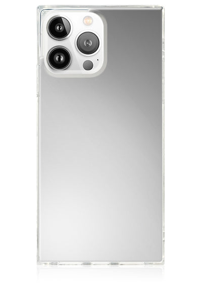 Metallic Silver Square iPhone Case #iPhone 14 Pro