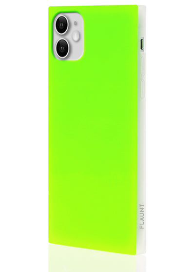 Neon Green Square Phone Case #iPhone 11