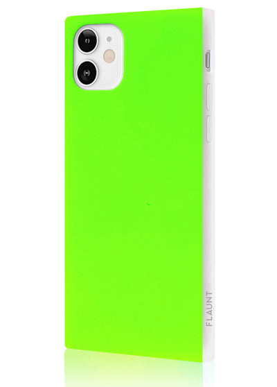 Neon Green Square Phone Case #iPhone 12 Mini