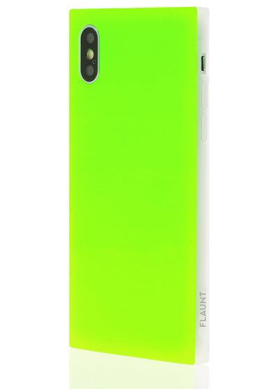 Neon Green Square Phone Case #iPhone X / iPhone XS