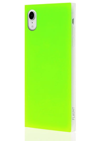 Neon Green Square Phone Case #iPhone XR