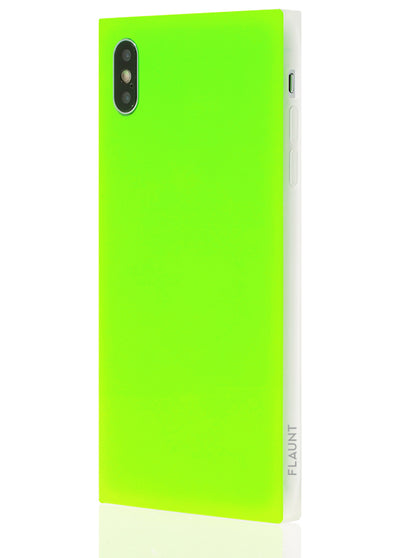 Neon Green Square Phone Case #iPhone XS Max