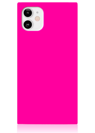 Neon Pink Square iPhone Case #iPhone 12 Mini