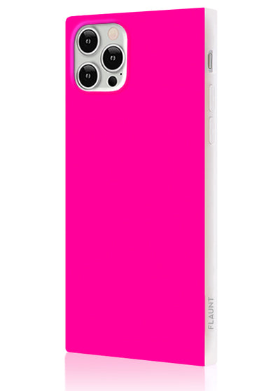 Neon Pink Square Phone Case #iPhone 12 / iPhone 12 Pro