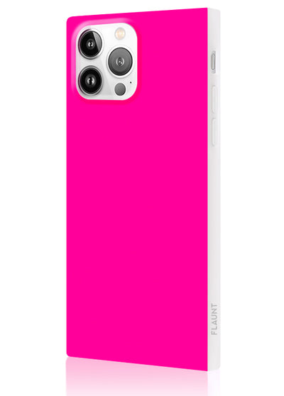 Neon Pink Square iPhone Case #iPhone 13 Pro + MagSafe