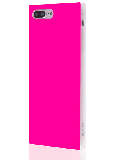 Neon Pink Square Phone Case #iPhone 7 Plus / iPhone 8 Plus
