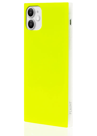Neon Yellow Square Phone Case #iPhone 11