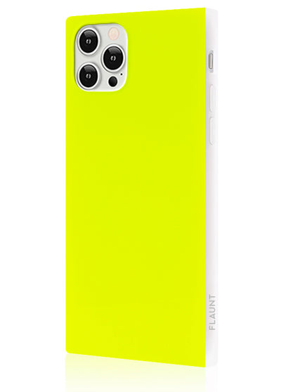 Neon Yellow Square Phone Case #iPhone 12 / iPhone 12 Pro