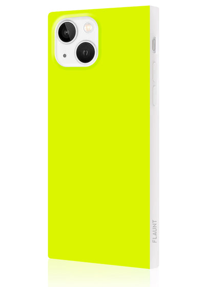 Neon Yellow Square iPhone Case #iPhone 13 Mini