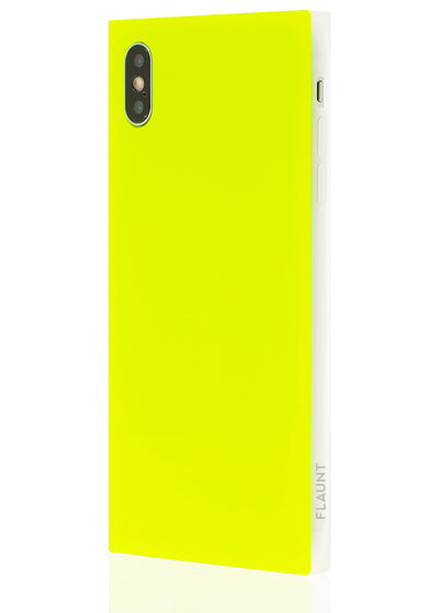 Neon Yellow Square Phone Case #iPhone XS Max