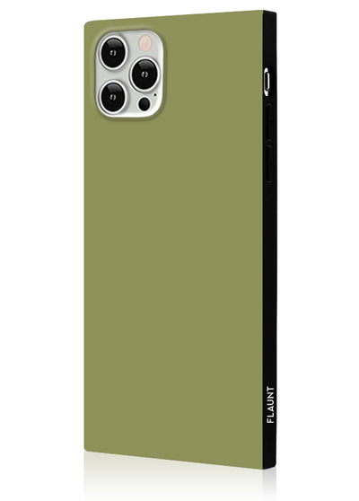 Olive Green Square iPhone Case #iPhone 12 Pro Max