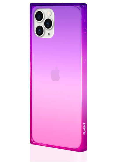 Ombre Pink and Purple Square Phone Case #iPhone 11 Pro