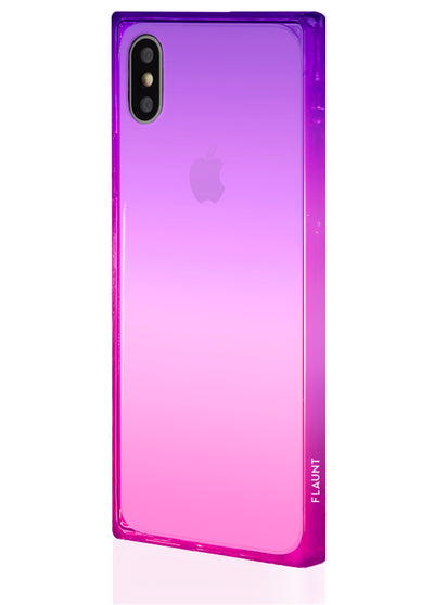 Ombre Pink and Purple Square Phone Case #iPhone X / iPhone XS
